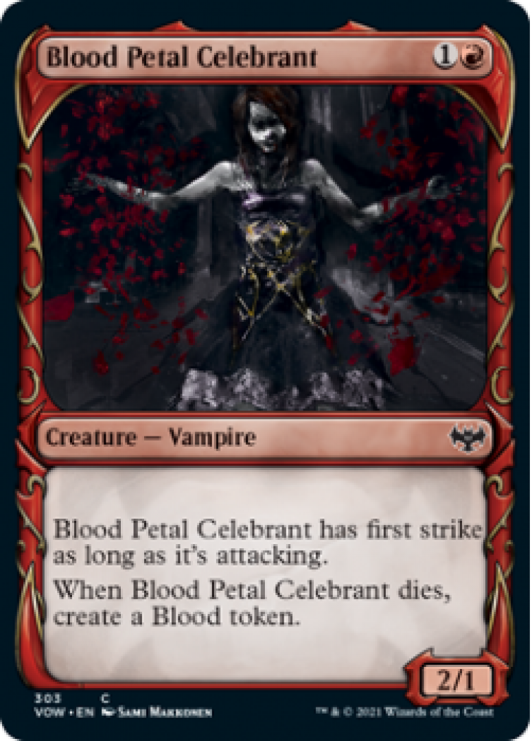 Magic the Gathering : Blood Petal Celebrant 303 (Fang Frame) Innistrad Crimson Vow Single Card