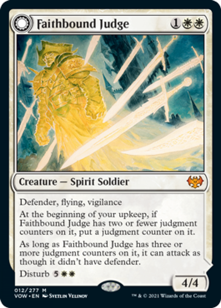 Magic the Gathering : Faithbound Judge / Sinner's Judgment 012/277 Innistrad Crimson Vow Single Card