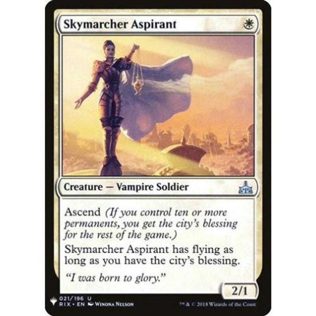 Magic the Gathering : Skymarcher Aspirant 021/196 Rivals of  Ixalan Single Card