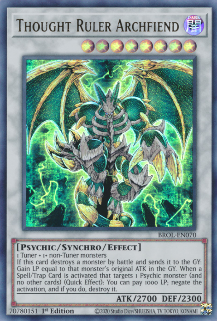 Yu-Gi-Oh! : Thought Ruler Archfiend BROL-EN070 (Ultra Rare) Brothers Of Legend Single Card