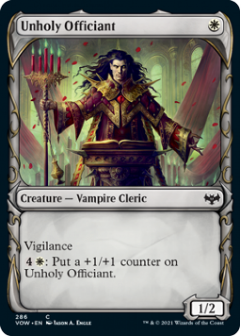 Magic the Gathering : Unholy Officiant 286 (Fang Frame) Innistrad Crimson Vow Single Card