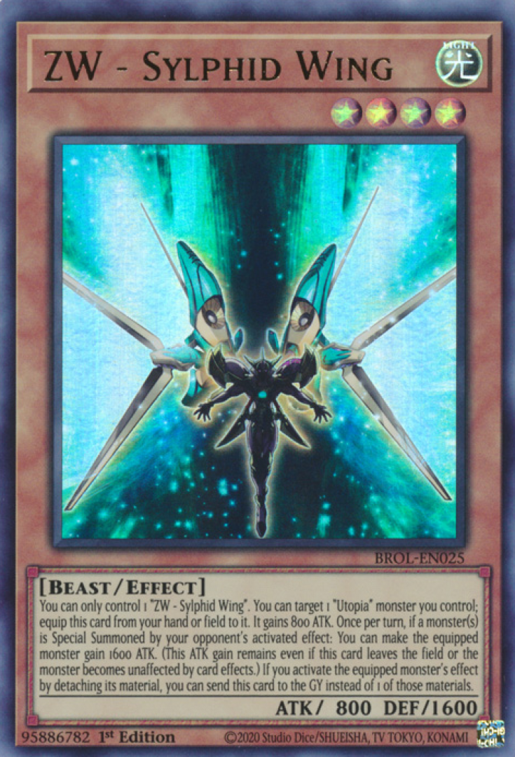 Yu-Gi-Oh! : ZW - Sylphid Wing BROL-EN025 (Ultra Rare) Brothers Of Legend Single Card