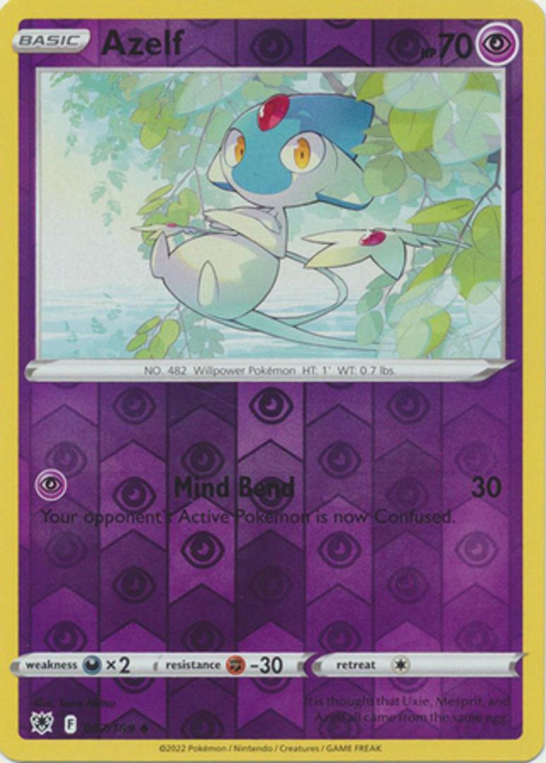 Pokemon Azelf 067/189 (Reverse Holo) Sword & Shield:  Astral Radiance: Single Card