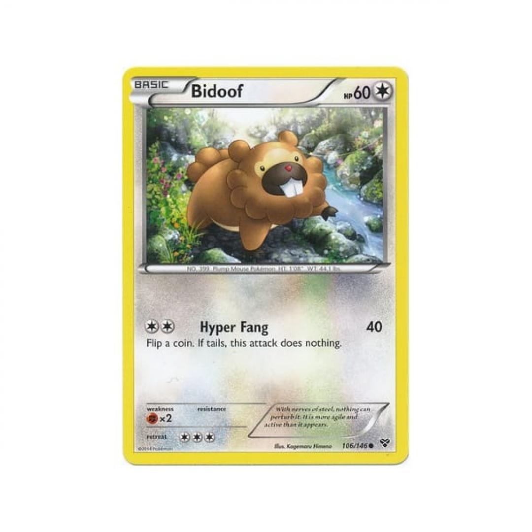 Pokemon XY:  Bidoof 106/146 Base Set Single Card