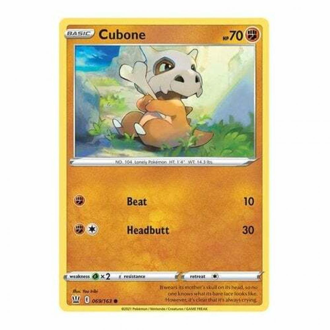 Pokemon Cubone 069/163 Sword & Shield:  Battle Styles: Single Card