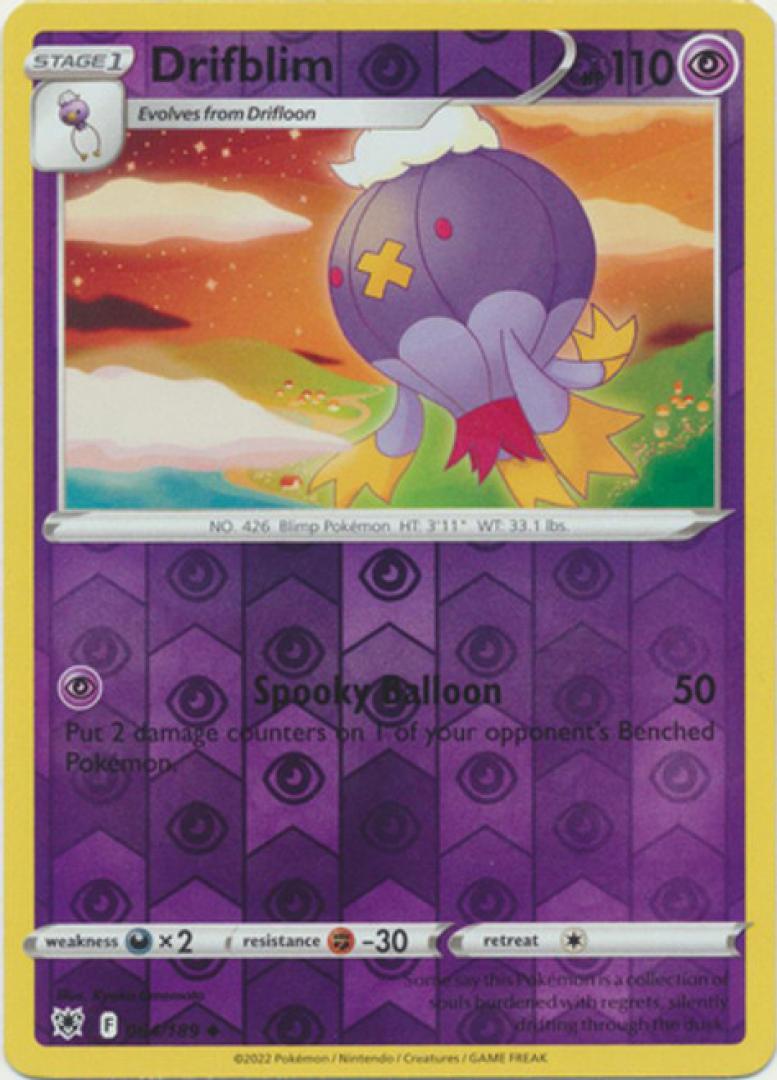Pokemon Drifblim 064/189 (Reverse Holo) Sword & Shield:  Astral Radiance: Single Card