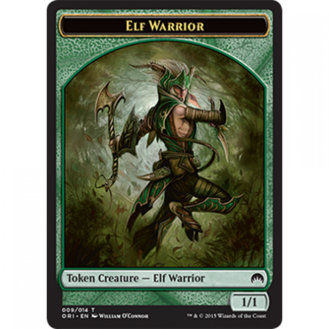Magic the Gathering : Elf Warrior Token 009/014 Magic Origins Single Card