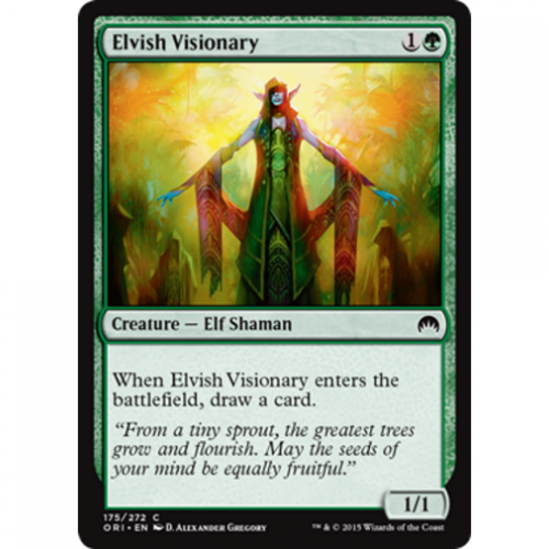 Magic the Gathering : Elvish Visionary 175/272 Magic Origins Single Card