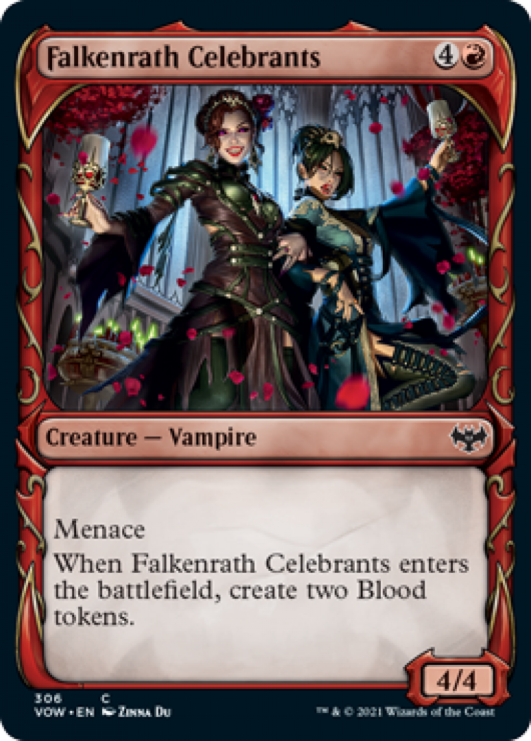 Magic the Gathering : Falkenrath Celebrants 306 (Fang Frame) Innistrad Crimson Vow Single Card
