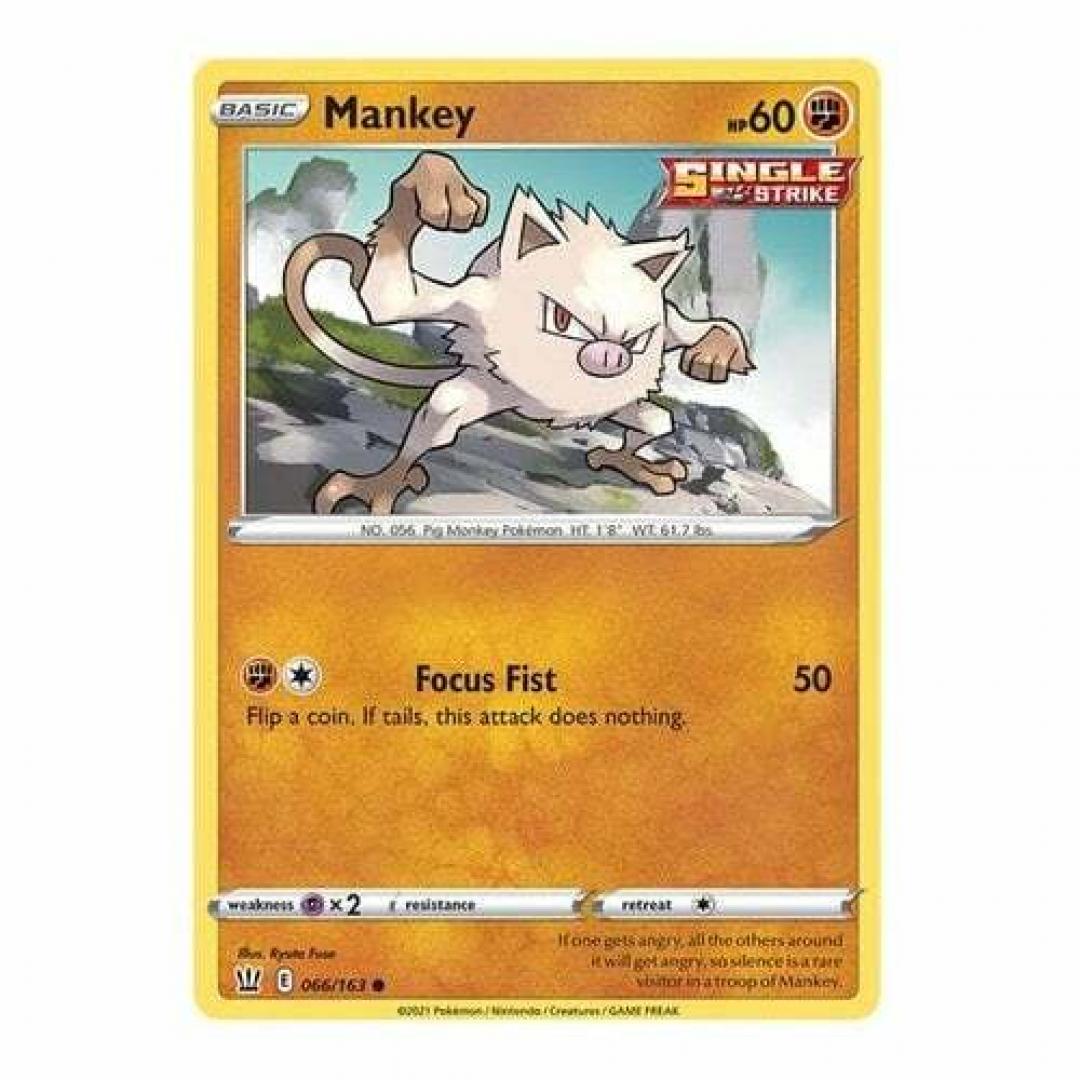 Pokemon Mankey 066/163 Sword & Shield:  Battle Styles: Single Card