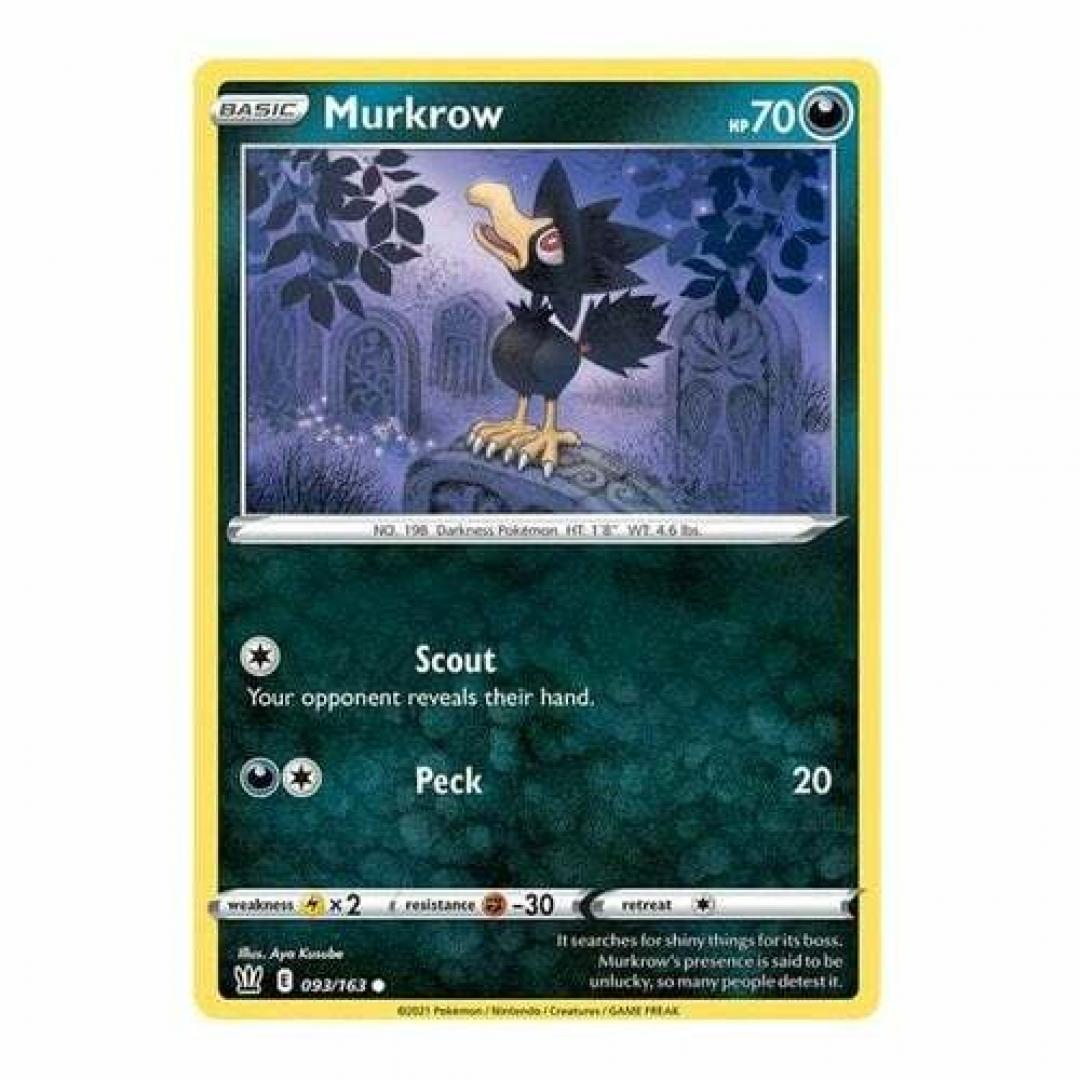 Pokemon Murkrow 093/163 Sword & Shield:  Battle Styles: Single Card