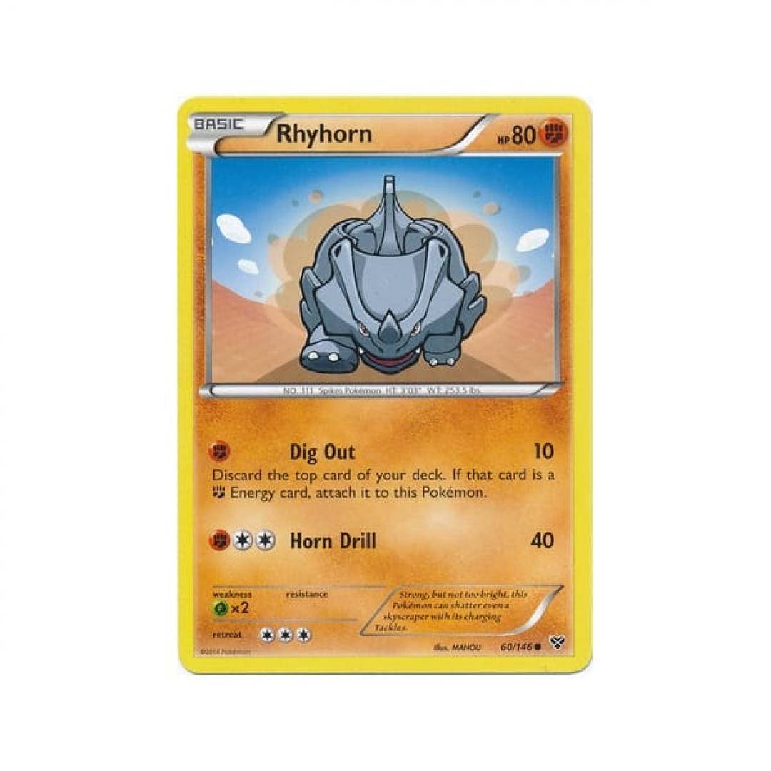 Pokemon XY:  Rhyhorn 60/146 Base Set Single Card