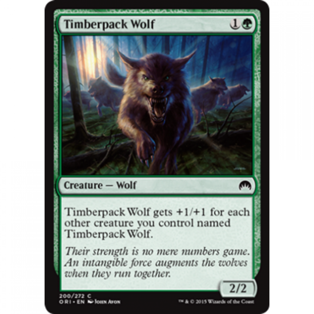 Magic the Gathering : Timberpack Wolf 200/272 Magic Origins Single Card