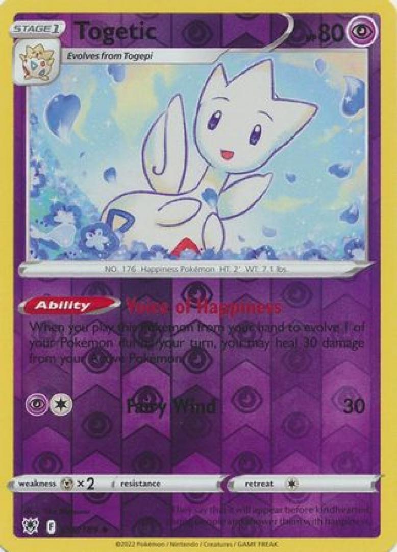 Pokemon Togetic 056/189 (Reverse Holo) Sword & Shield:  Astral Radiance: Single Card