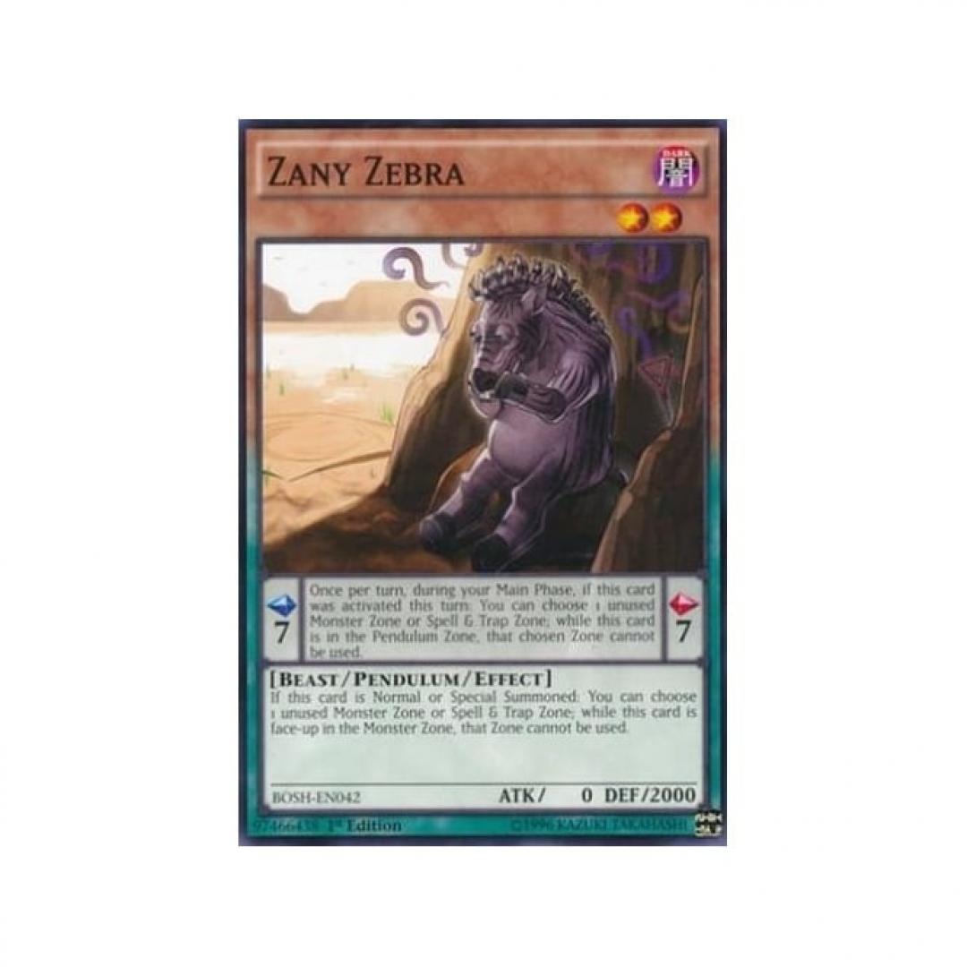 Yu-Gi-Oh! :  Zany Zebra BOSH-EN042 (Common) Breakers of Shadow Single Card
