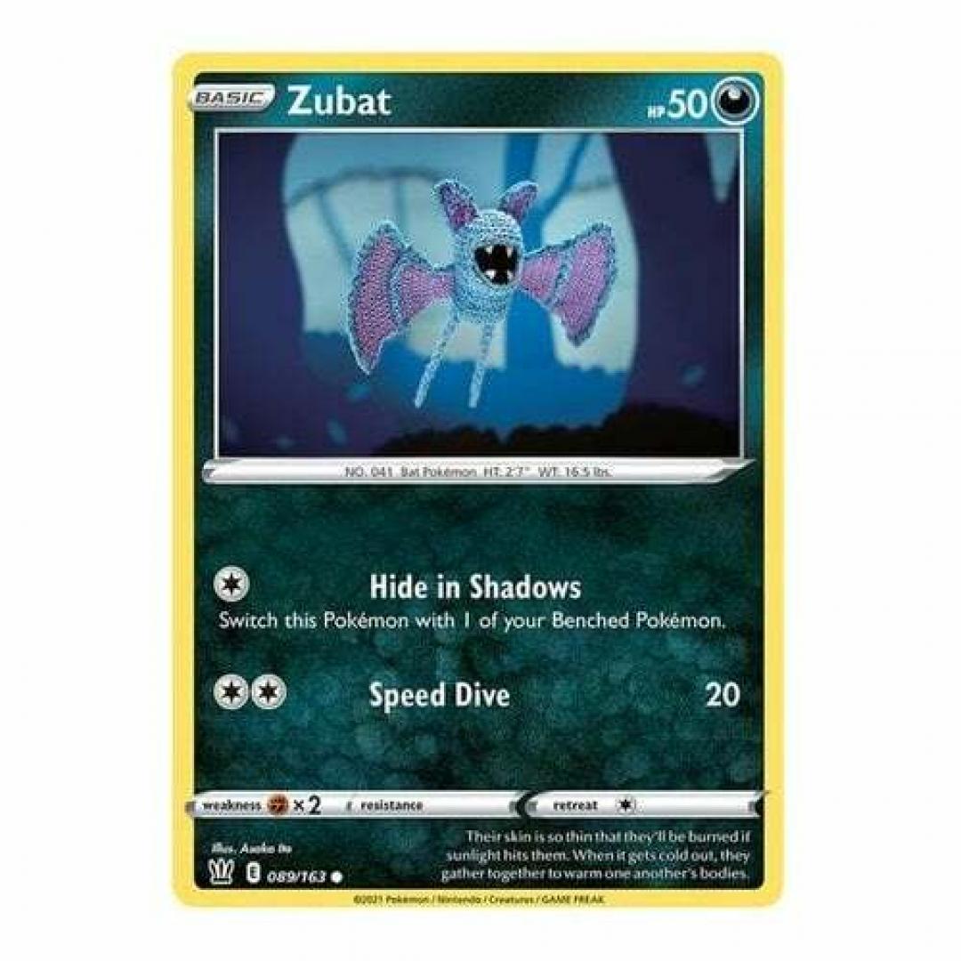 Pokemon Zubat 089/163 Sword & Shield:  Battle Styles: Single Card