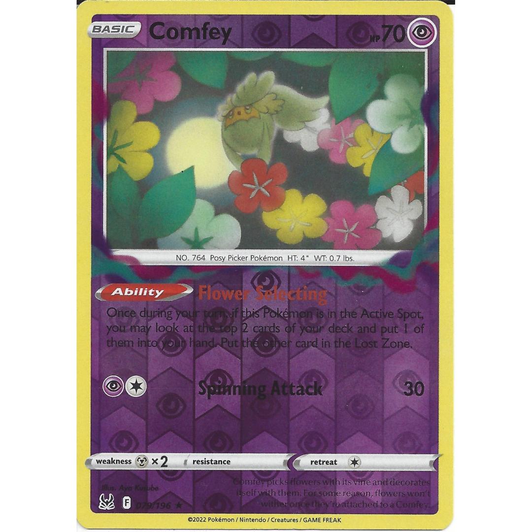 Pokemon Comfey 079/196 (Reverse Holo) Sword & Shield:  Lost Origin Single Card